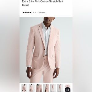 EXPRESS Extra Slim Pink Cotton Stretch Blazer